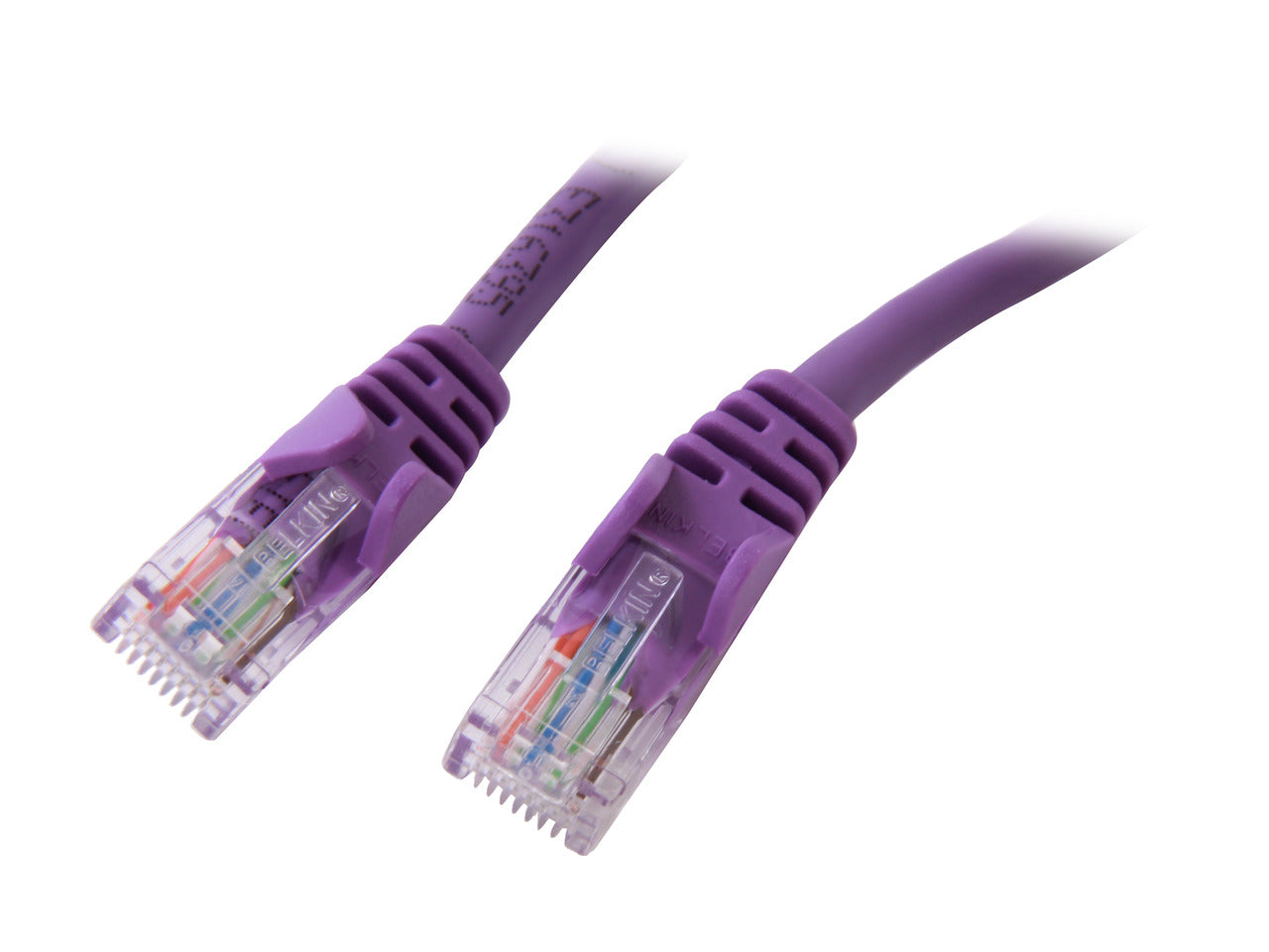 Belkin A3L791-25-Pur-S - 25Ft Cat5E Snagless Patch Cable, Utp, Purple Pvc Jacket