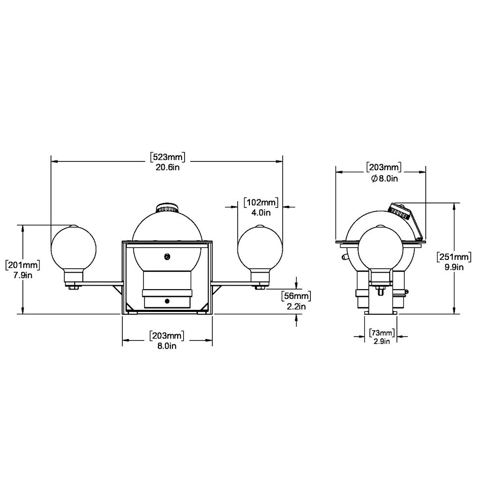 Ritchie Yb-600 Globemaster Steel Boat Compass W/5&Deg; Card - 12V - Yoke Mounted - Black,WBEEAA001341553