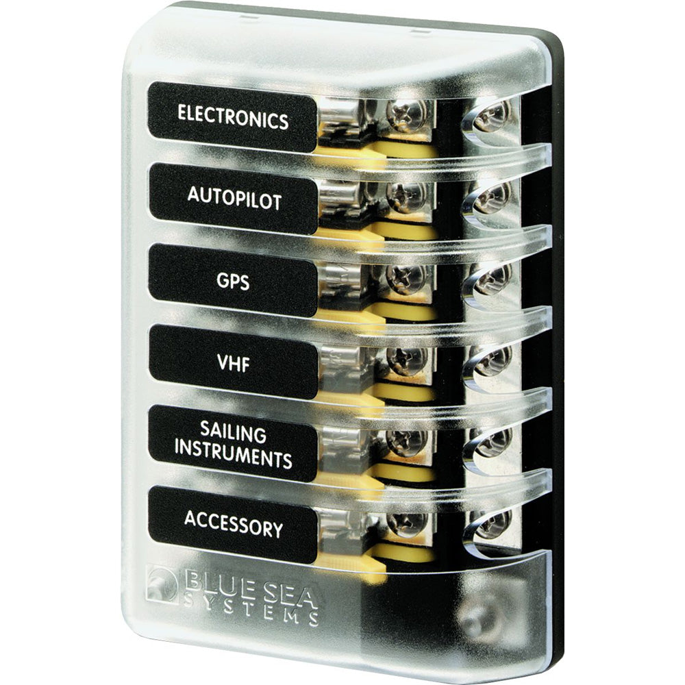 Blue Sea 5015 St Glass Fuse Block W/Negative Bus,WBAUVA001341632