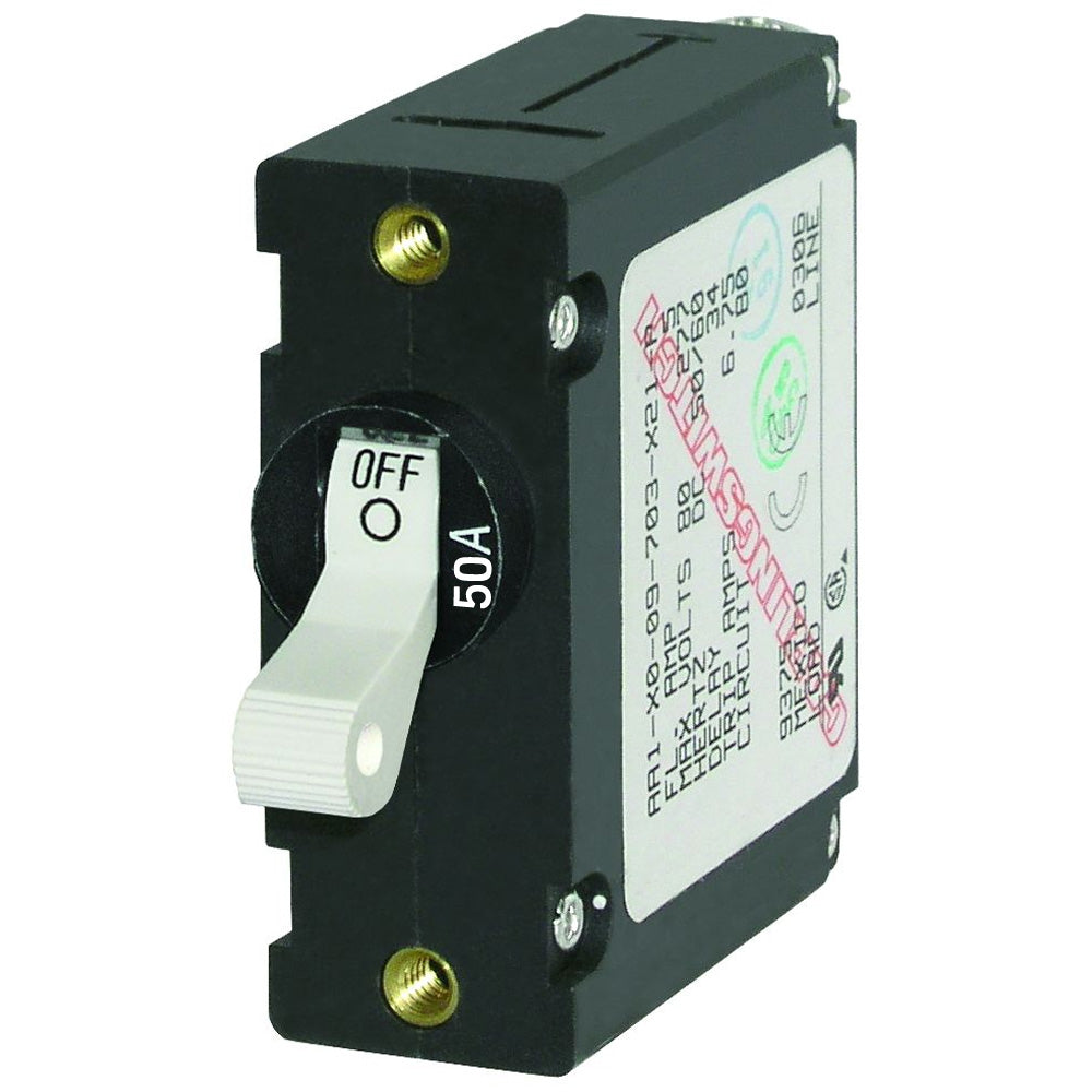 Blue Sea 7230 Ac/Dc Single Pole Magnetic World Circuit Breaker - 50Amp,WBAUVA001341656
