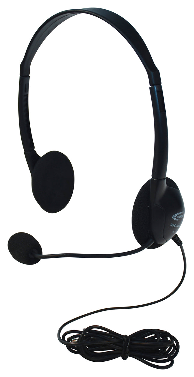 Califone 3065AVT LightWeight Multimedia Stereo Headset with Plug, 40 mW