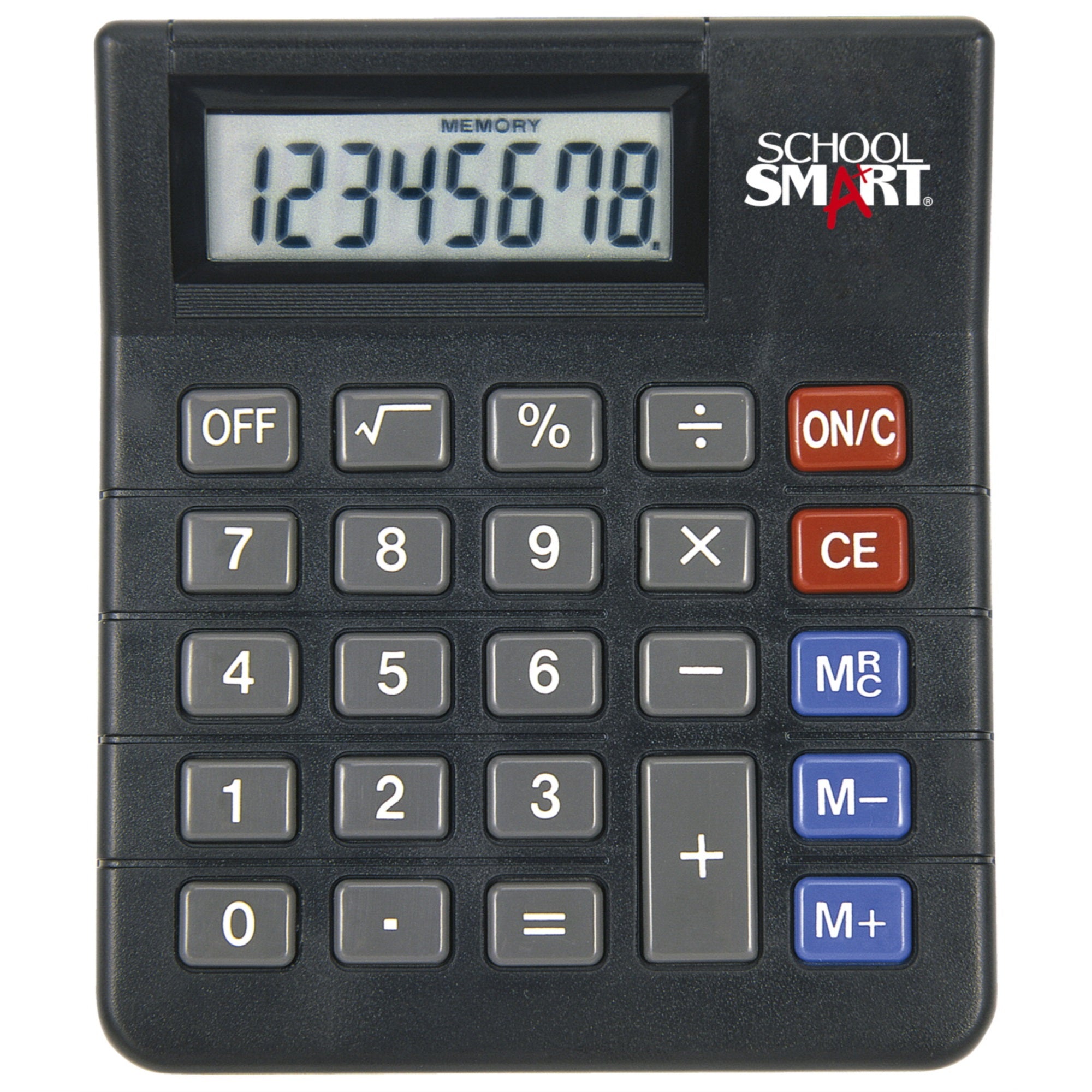 School Smart Large Display 8 Digit Calculator, Black