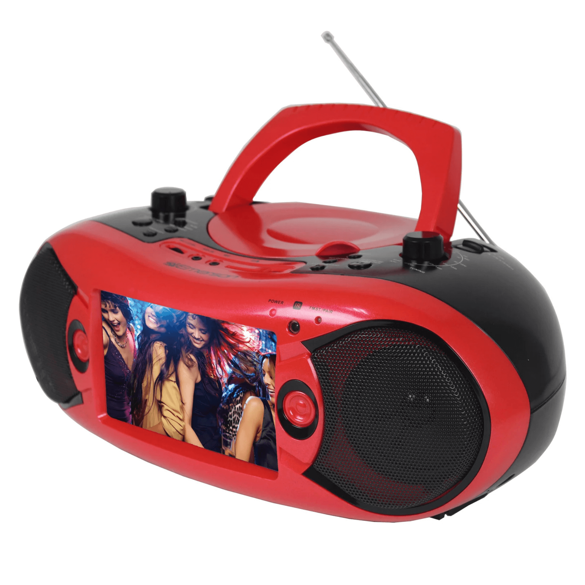 Emerson 7" Bluetooth TV DVD Boombox Red - Refurbished
