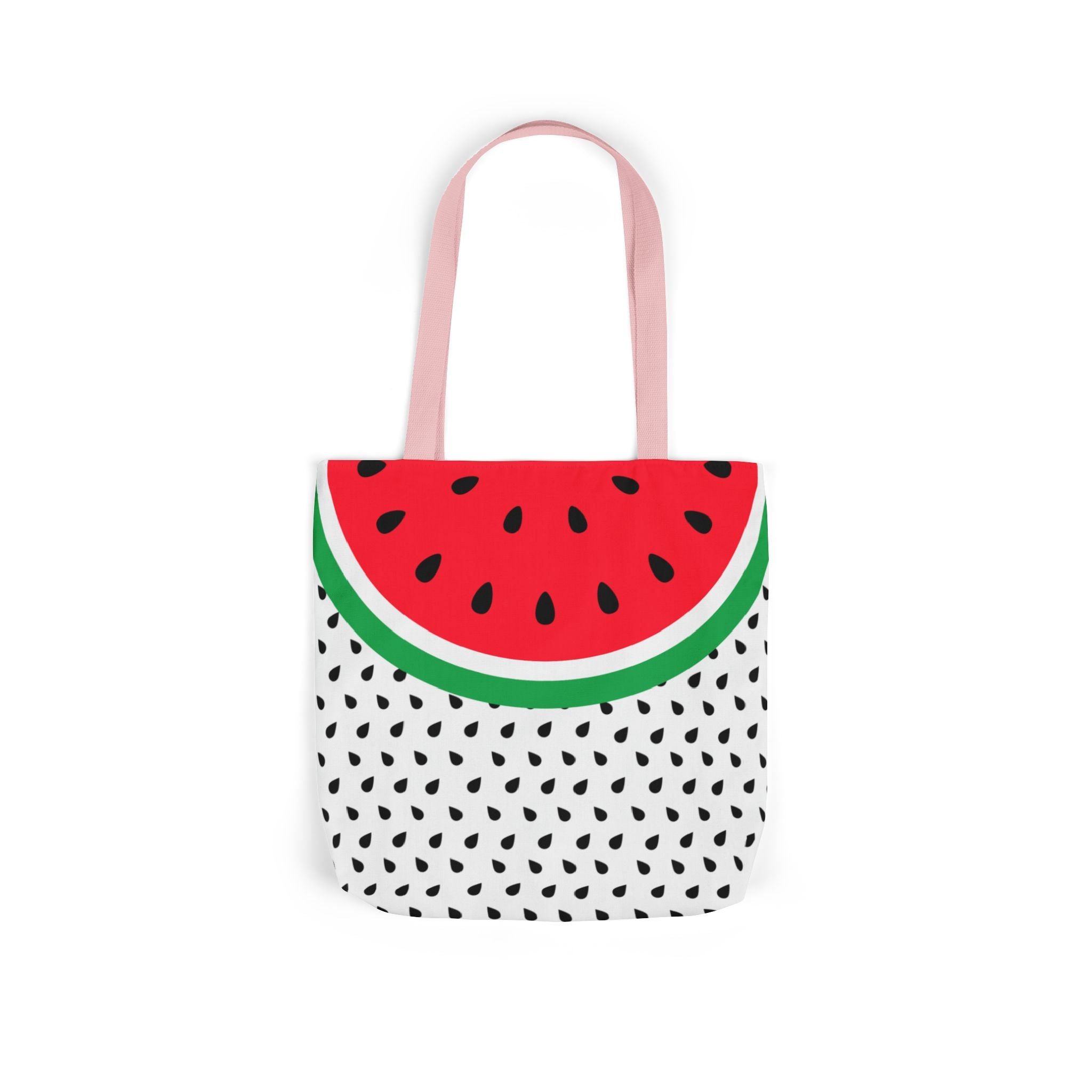 Watermelon Canvas Tote Bag, 2-Color Straps