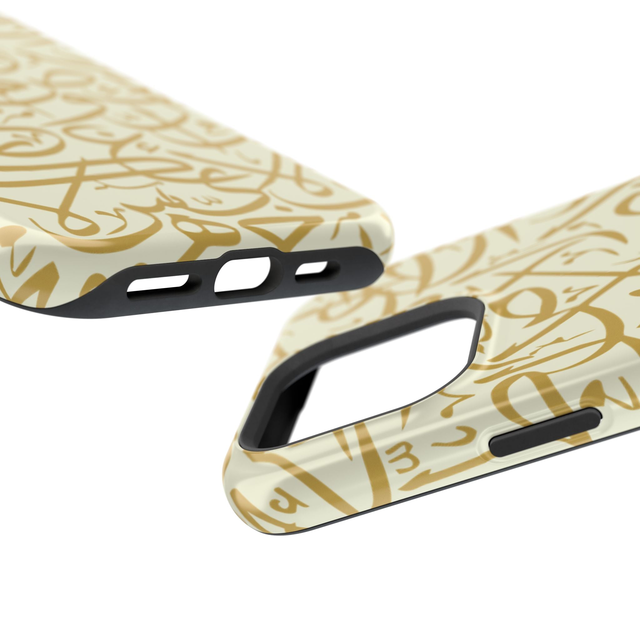 Beige and Gold Arabic Letters  Iphone Magnetic Tough Cases