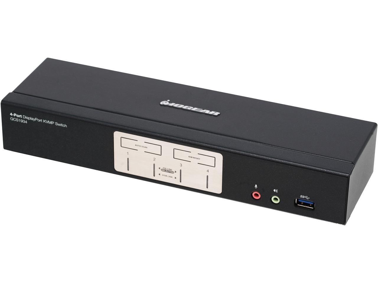 IOGEAR 4-Port DisplayPort KVMP Switch with USB 3.1 Gen 1 Hub and Audio - Thumbnail 2