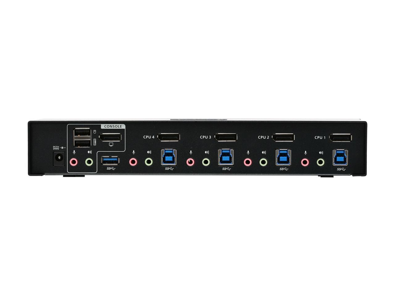 IOGEAR 4-Port DisplayPort KVMP Switch with USB 3.1 Gen 1 Hub and Audio - Thumbnail 3
