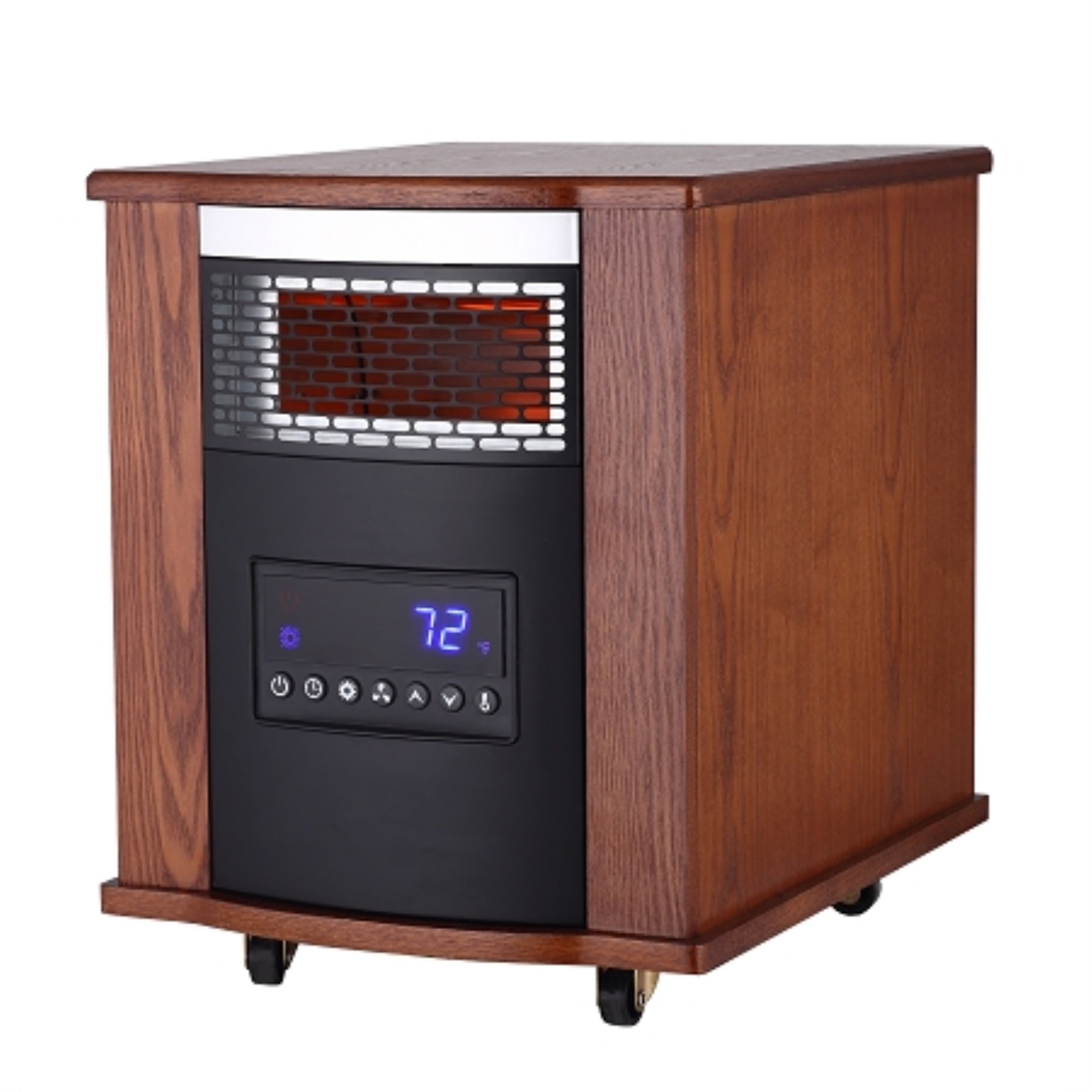 Thermal Wave by SUNHEAT TW1500UV With UV Germicidal Air Purification Infrared Heater with Remote Control  Modern Oak