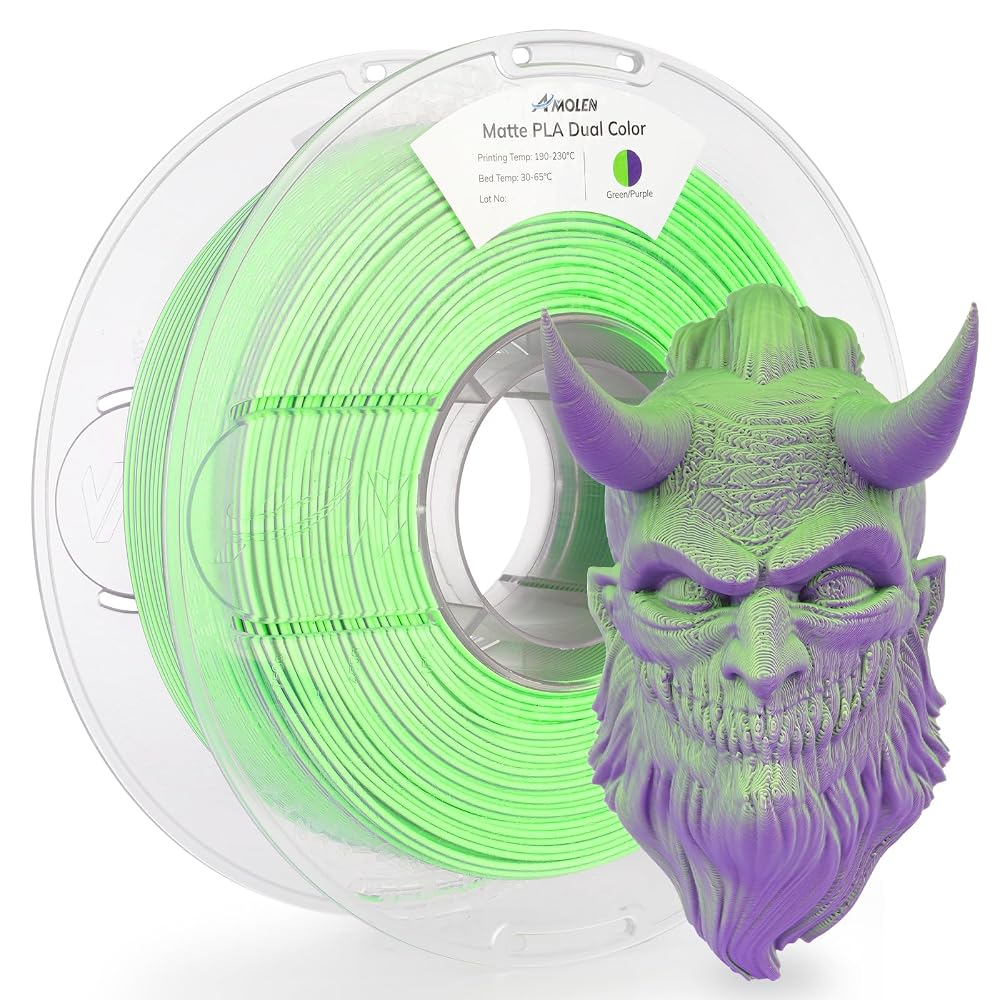 PLA Matte Dual Filament 1.75mm, 1KG/2.2LB