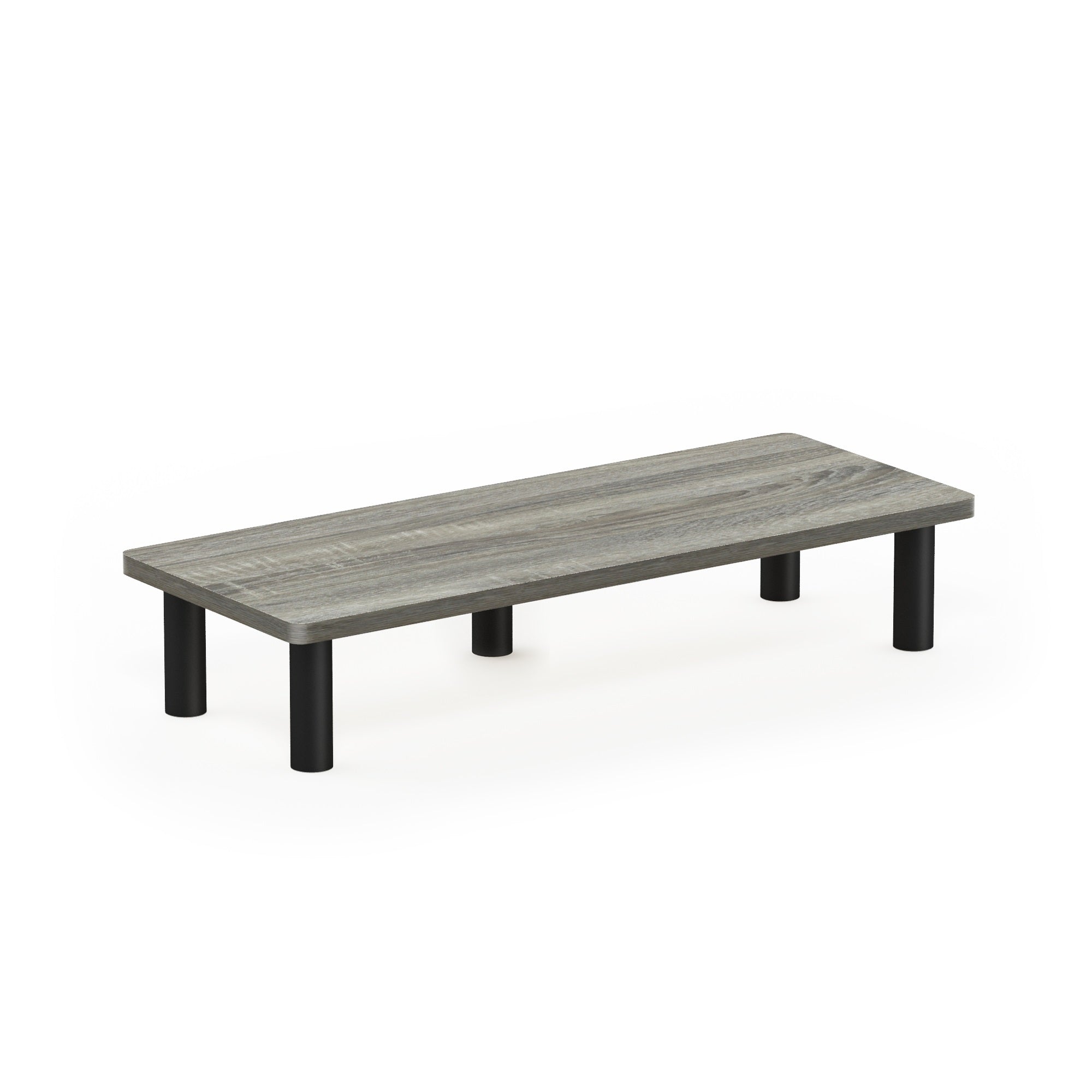 Furinno Turn N Tube Monitor Riser Stand, French Oak/Black