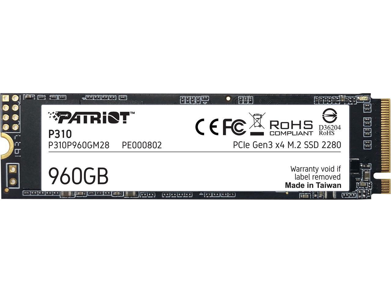 Ssd 960G|Patriot P310P960Gm28 R