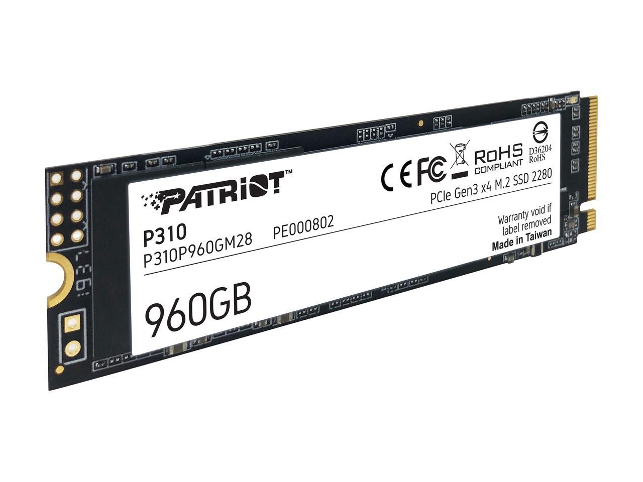 Ssd 960G|Patriot P310P960Gm28 R