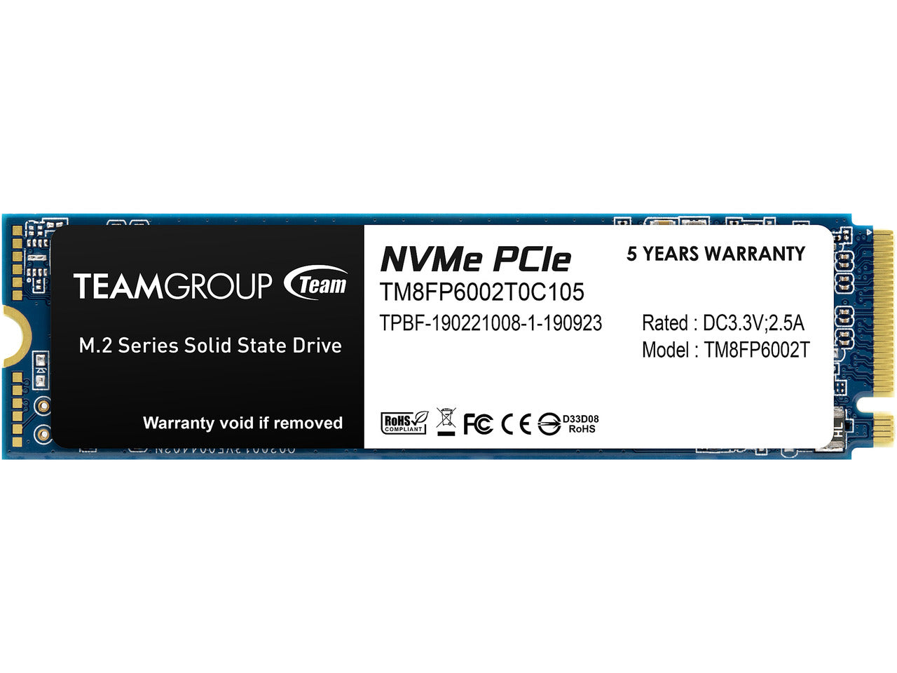 Teamgroup  Mp33 M.2 2280 2Tb Pcie 3.0 X4 With Nvme 1.3 3D Nand Internal Solid St