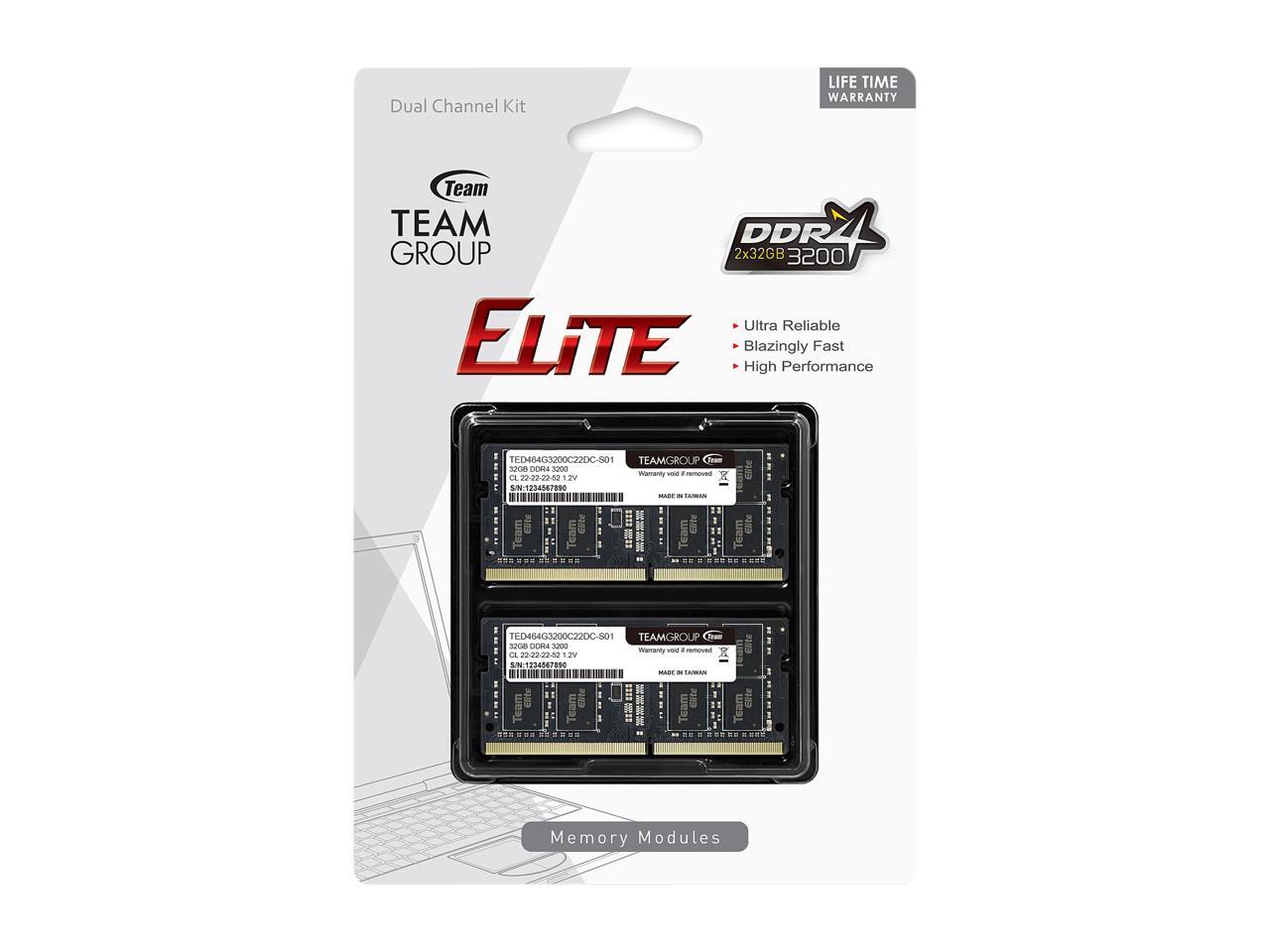 Nbm 2*32G|Team Ted464G3200C22Dc S01