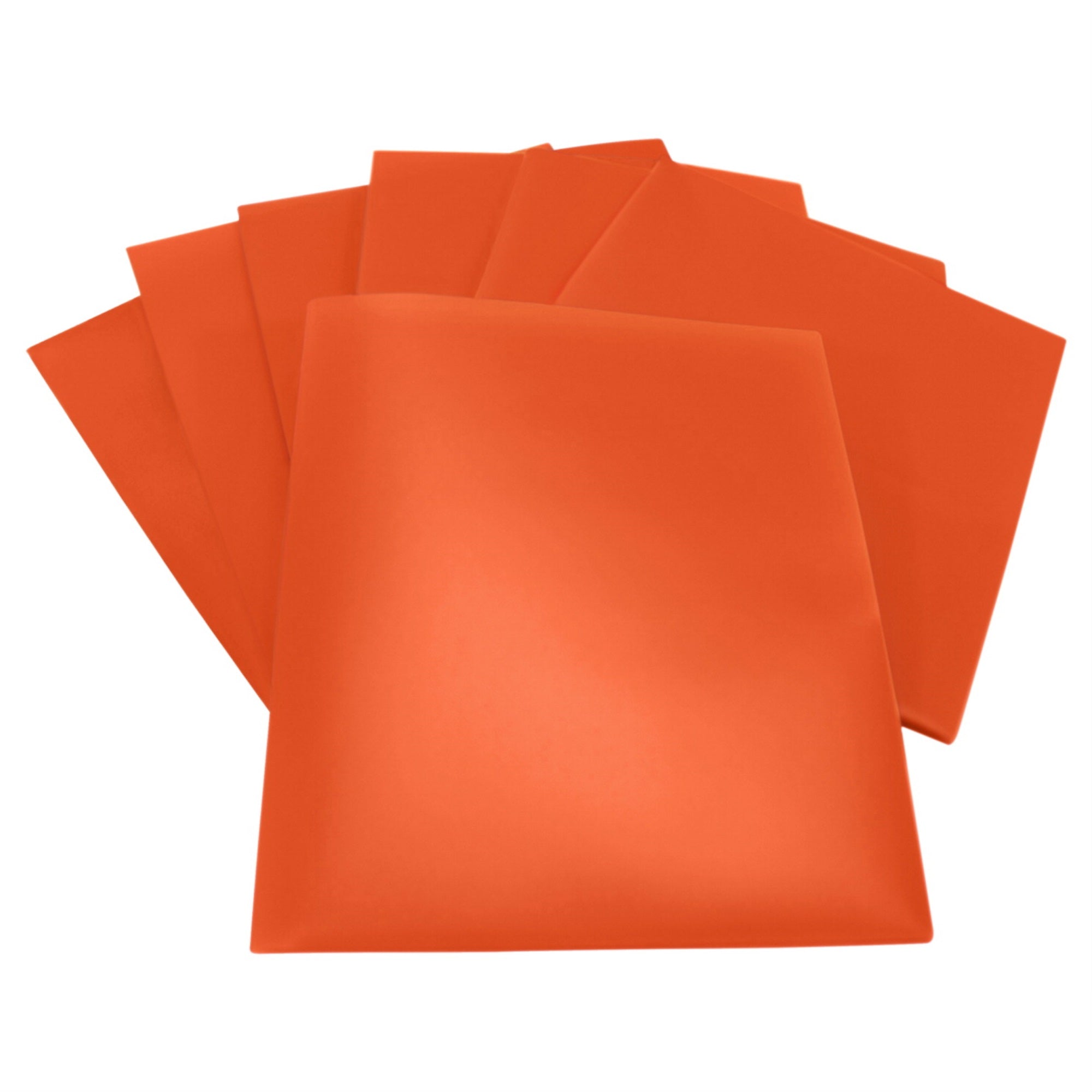 School Smart Heavyweight Two Pocket Poly Folder, Orange, Pack Of 25