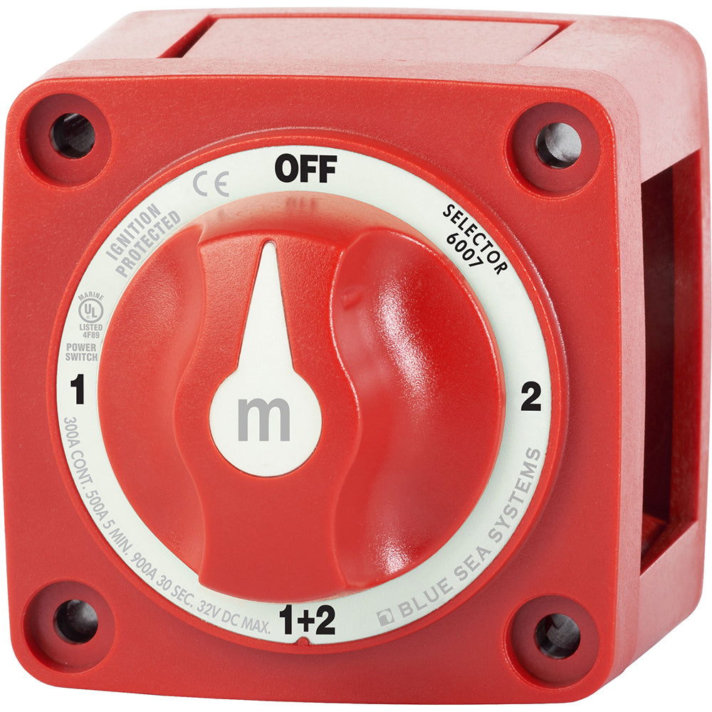 Blue Sea 6007 M-Series (Mini) Battery Switch Selector Four Position Red,WBAUVA001341851