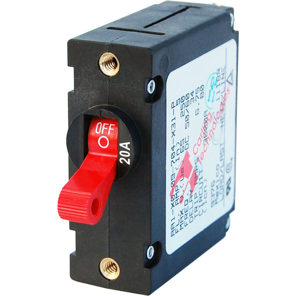 Blue Sea 7213 Ac / Dc Single Pole Magnetic World Circuit Breaker  -  20 Amp,WBAUVA001341879