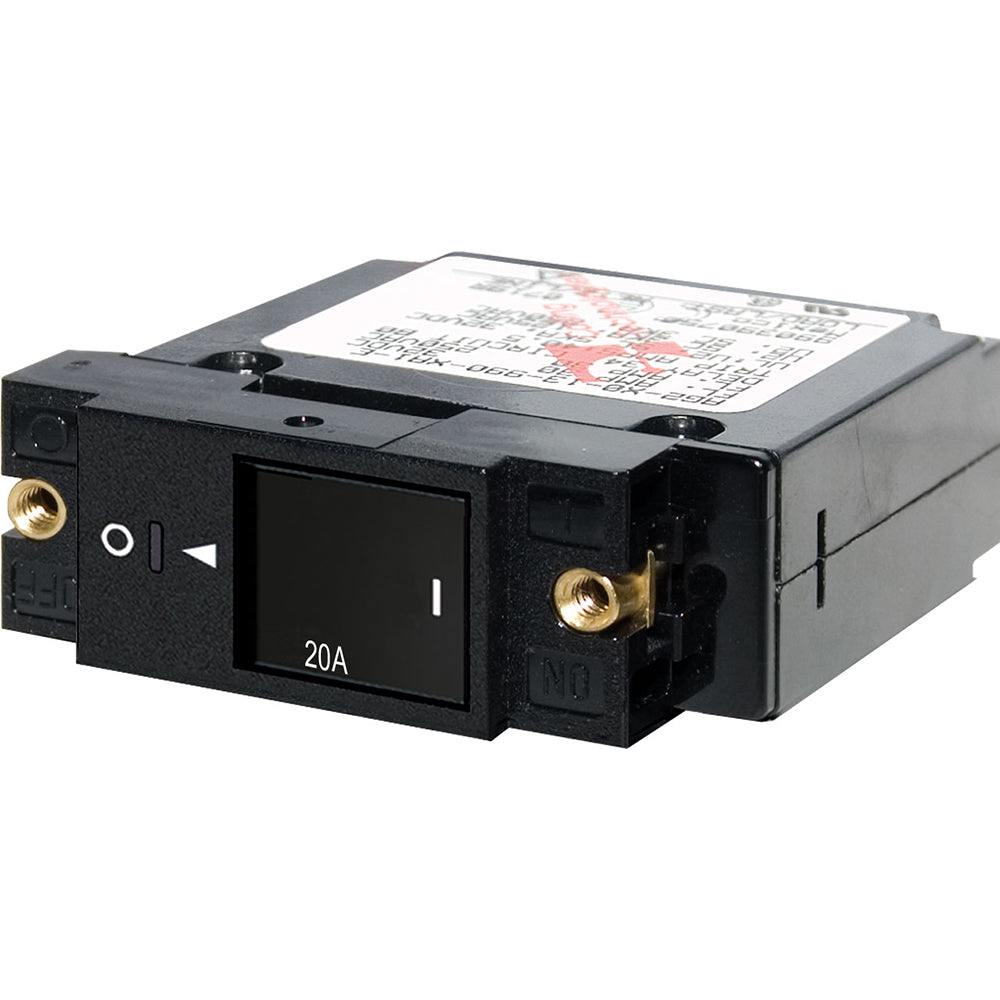Blue Sea 7429 Single Pole Small Case 2'' Slot Reset Rocker Circuit Breaker  -  20 Amp,WBAUVA001341931