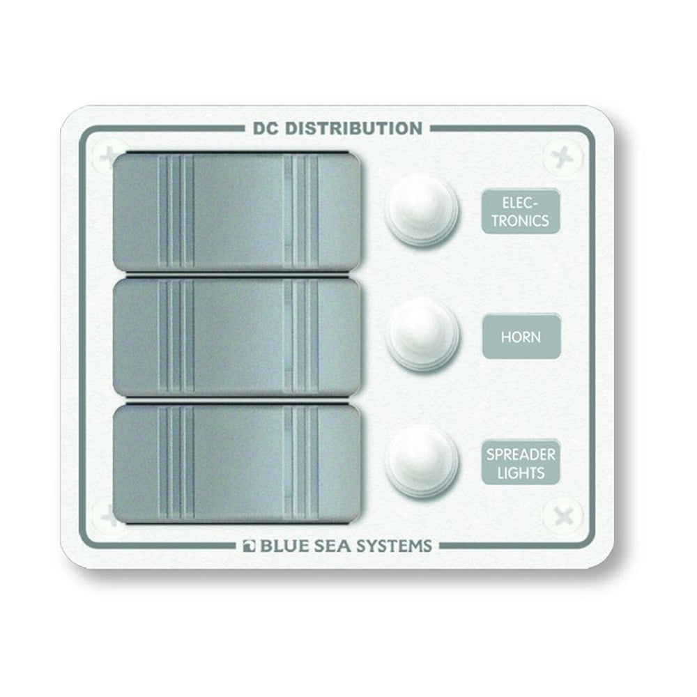 Blue Sea 8274 Water Resistant Panel - 3 Position - White - Vertical Mount,WBAUVA001341981
