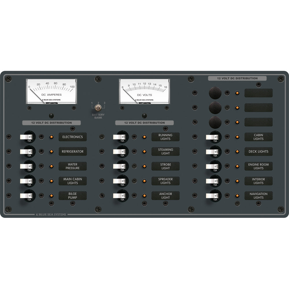 Blue Sea 8378 Dc 18 Position Panel - White,WBAUVA001342003