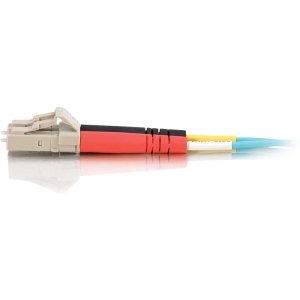 C2G 01117 Om3 Fiber Optic Cable   Lc Lc 10Gb 50/125 Duplex Multimode Pvc Fiber Cable, Aqua (49.2 Feet, 15 Meters)