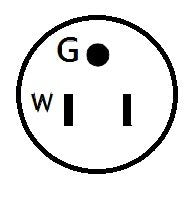 Parkworld 886511 Household Regular 15 Amp 5 15P Plug To Locking L6 20R Socket, 8 Inches