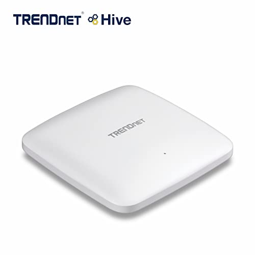 Trendnet Ax1800 Dual Band Wifi 6 Poe+ Access Point, 1201Mbps Wifi Ax + 576Mbps Wifi N, Mu-Mimo, Ofdma,1024 Qam, Wds, Client Brid