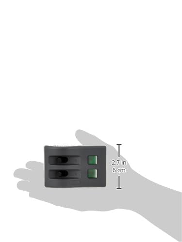 Blue Sea Systems 4302 Switch Panel Wd 12Vdc 2 Pos Cp, Fuses