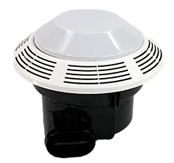 Ventline V2280-50 Side Exhaust Lighted Vent Fan, White, Plastic Construction, Ideal for RVs and Trailers