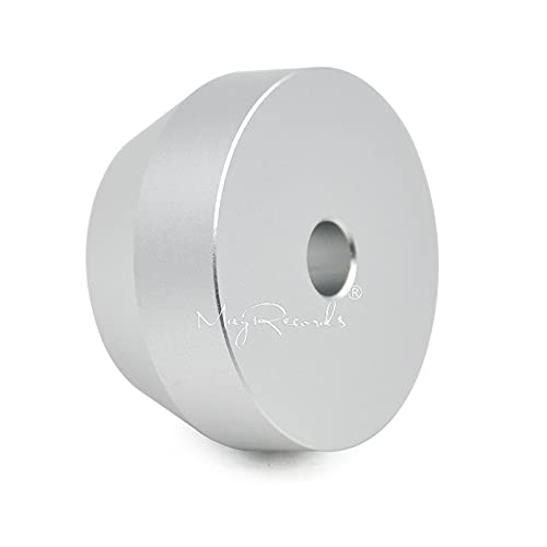 45 Rpm Silver Adapter Durable Solid Aluminum Center Adapter For 7 Inch Vinyl
