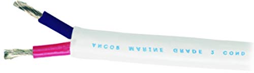 Ancor 120905 Marine Grade Electrical Standard Duplex Tinned Boat Cable (Flat, 8 Gauge, 50 Feet)