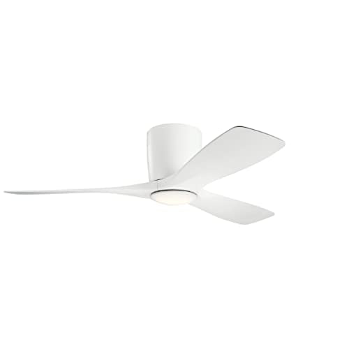 Kichler 300032Mwh Volos, 48'' Ceiling Fan With Led Lights & Wall Control, Matte White