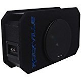 Rockville RMW8P 8 800w Shallow Car Subwoofer+Tunnel Slot Ported Sub Enclosure, Black