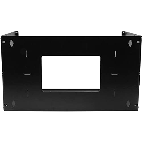 Startech.Com 2-Post 4U Open Frame Wall Mount Network Rack With Built-In Shelf, Wall Mount Data Rack With Adjustable Depth For Av