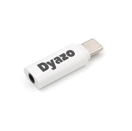 Dyazo Digital Dac Chipset Type C to AUX Dongle/Headphone Adapter/USB Type C to 3.5mm Female Audio Jack Adapter, white, (DZ 461 (
