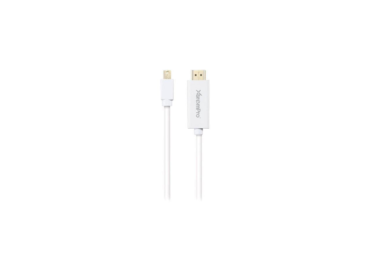 Xtrempro Mini Displayport To Hdmi Cable (Mini Dp To Hdmi Dp) 6 Feet/10 Feet   Mini Displayport/Thunderbolt Port Compatible   Whi