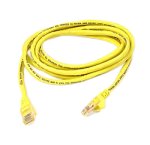 Belkin A3L791 01 Ylw S 1 Foot Cat5E Snagless Patch Cable (Light Yellow/Beige)