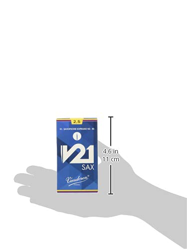 Vandoren Sr8025 Sop Sax V21 Reeds Strength 2.5; Box Of 10