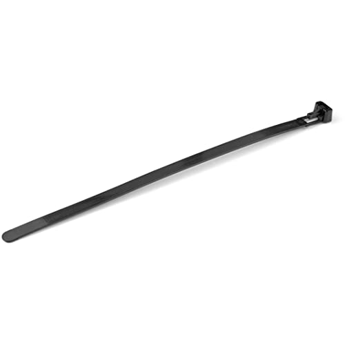 100 PK LG 8 BLK Reuse Zip Ties