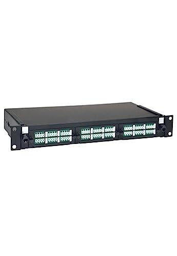 Tripp Lite 36 Port Lc/Lc Rackmount Fiber Enclosure Feed Thru Patch Panel, Black 1U N492 036 Lclc E