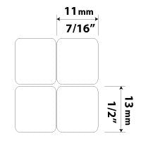 French B  Po Keyboard Sticker White Lettering Clear Transparent Background