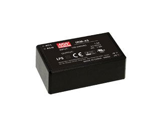 Mean Well Irm 45 48 Single Output Ac/Dc Encapsulated Power Supply, 4 Pin Pc Mount, 48 Volt, 0.94 Amp, 45 Watt