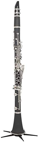 Jiayouy Black Portable Clarinet Stand Holder Foldable Support Metal 5 Leg Stand Wind Instrument Accessory