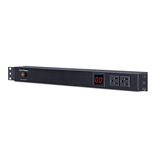 Cyberpower Pdu15M2F8R Metered Pdu, 100 125V/15A, 10 Outlets, 1U Rackmount, Black