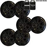 KICKER Black OEM Replacement Marine 6.5 4 Ohm Coaxial Speaker Bundle - 6 Speakers