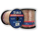 Absolute S14100 100 Feet 14 Gauge Car And Home Stereo Clear Speaker Wire