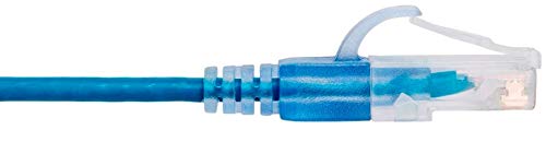 Monoprice Cat6A 30Ft Blue 10 Pk Patch Cable Utp 30Awg 10G Pure Bare Copper Snagless Rj45 Slimrun Series Ethernet Cable