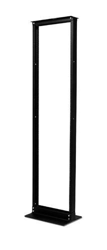 Apc Netshelter 2Post Open Rack Black Finish, Black Textured Powder Coat