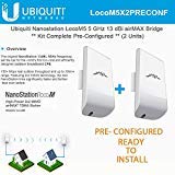 Ubiquiti Locom5 X 2 Units Bridge Kit Complete Pre Configured Nanostation Loco M5