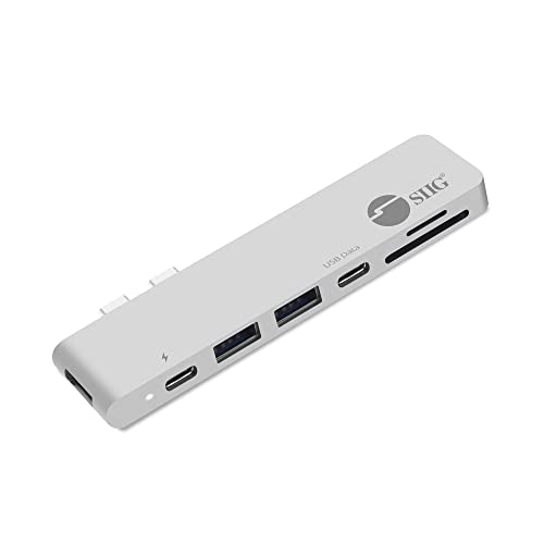 Siig Thunderbolt 3, Aluminum Usb Type C Hub With 4K @30Hz Hdmi, Sd/Micro Sd Card Reader, 2 Usb 3.1 Gen 1 Ports, Pd Port For 2016